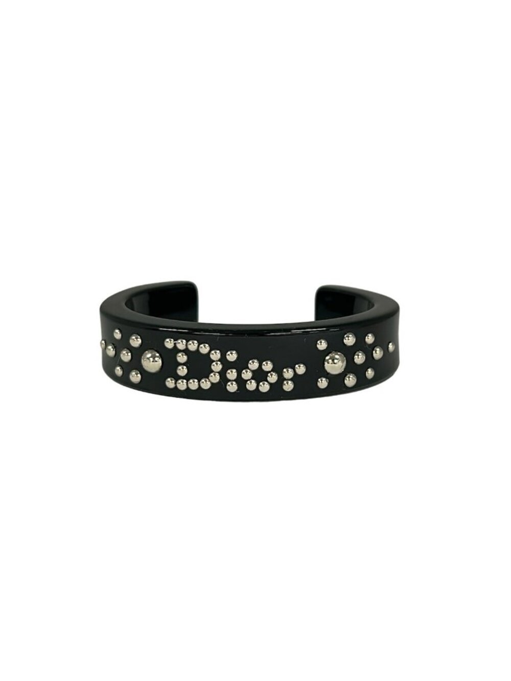 Dior Bangle Black Silver Bracelet